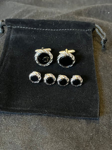 FS52 Gold Tone Mother Of Pearl Stud Set