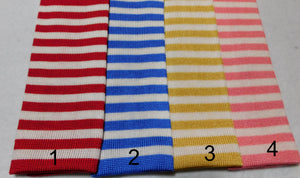 239532 Silk Knit Horizontal Striped Necktie Made in Italy