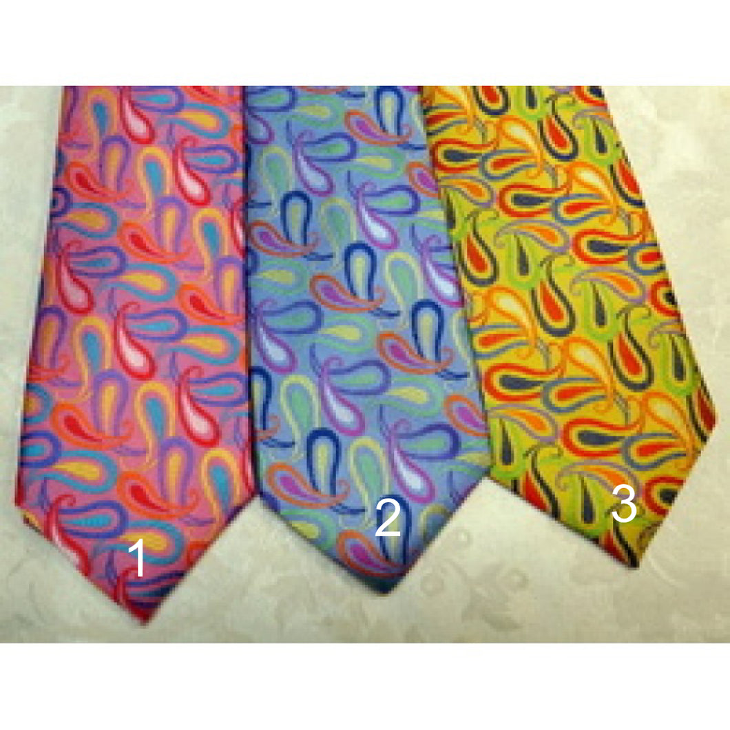 5444 Bellinzona Italian Woven Silk Multi-Color Paisley