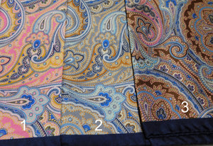 A2012 100% Silk Pocket Square Paisley Made In Italy