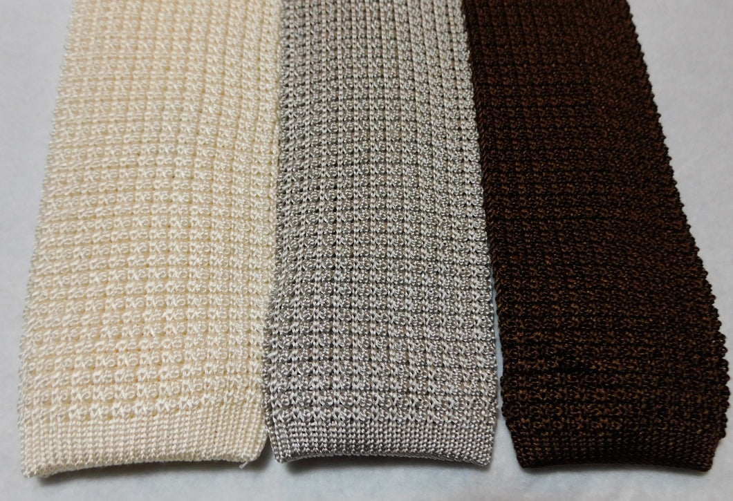 239525 Silk Knit Necktie Made in Italy