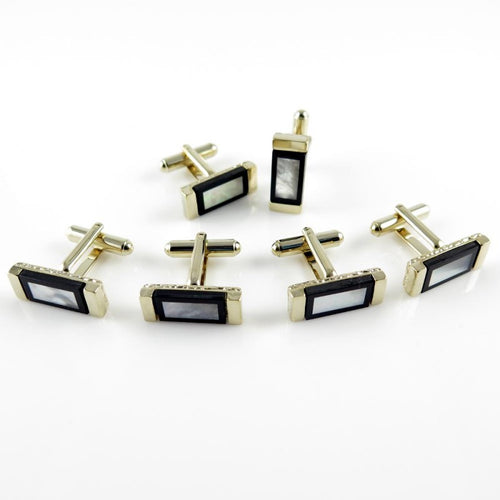 FS42 Goldtone w/ Onyx/Mother of Pearl Rectangles