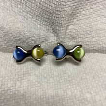 Load image into Gallery viewer, C302/C303 Silver With Marbles Cuff Links