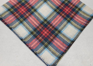 A2024 Linen Pocket Square Plaid Made In Italy