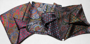 A4003 100% Silk Double Sided Pocket Square Made In Italy